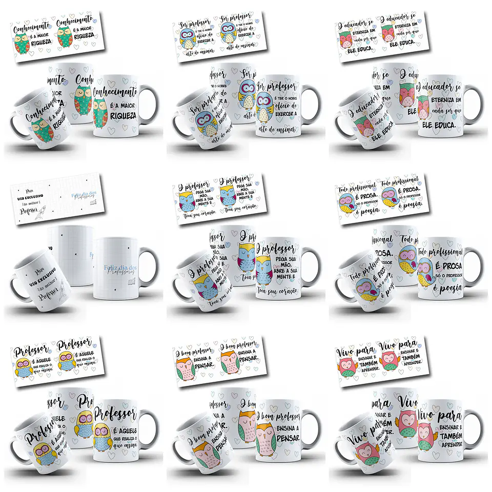 44 Artes para Caneca Dia dos Professores Arquivo em Png 4