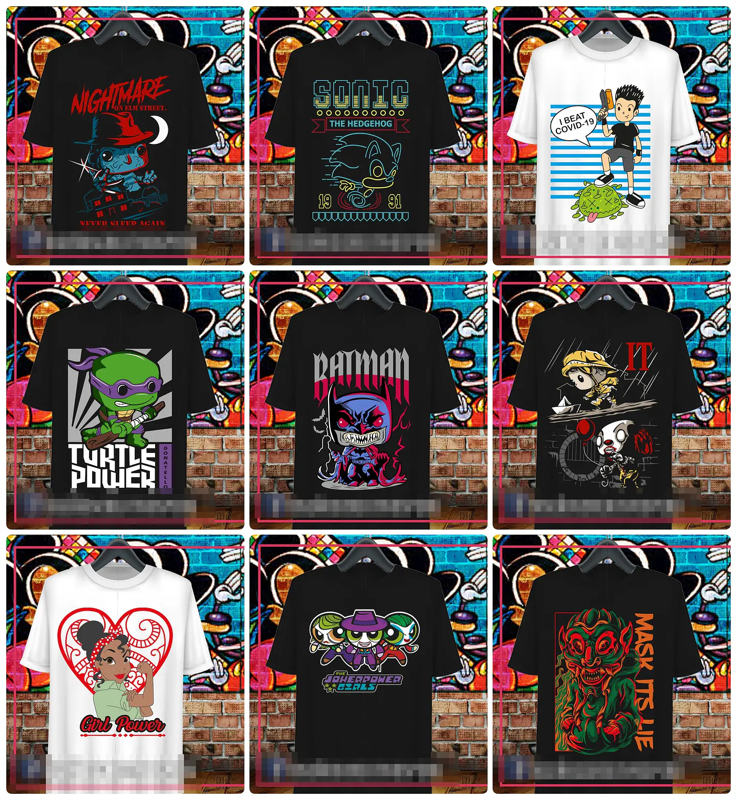 38 Artes para Camisa Personagens Arquivo em Ai 1