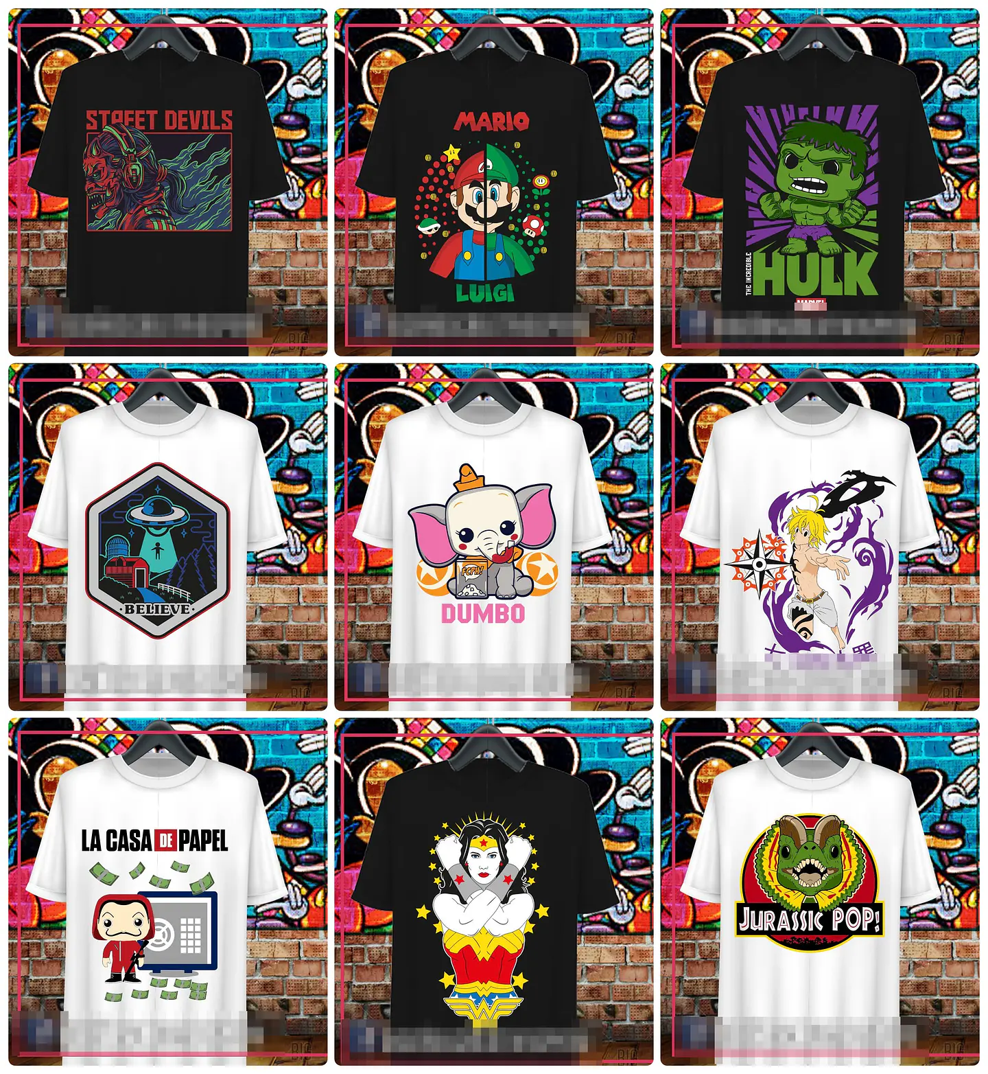 38 Artes para Camisa Personagens Arquivo em Ai 2