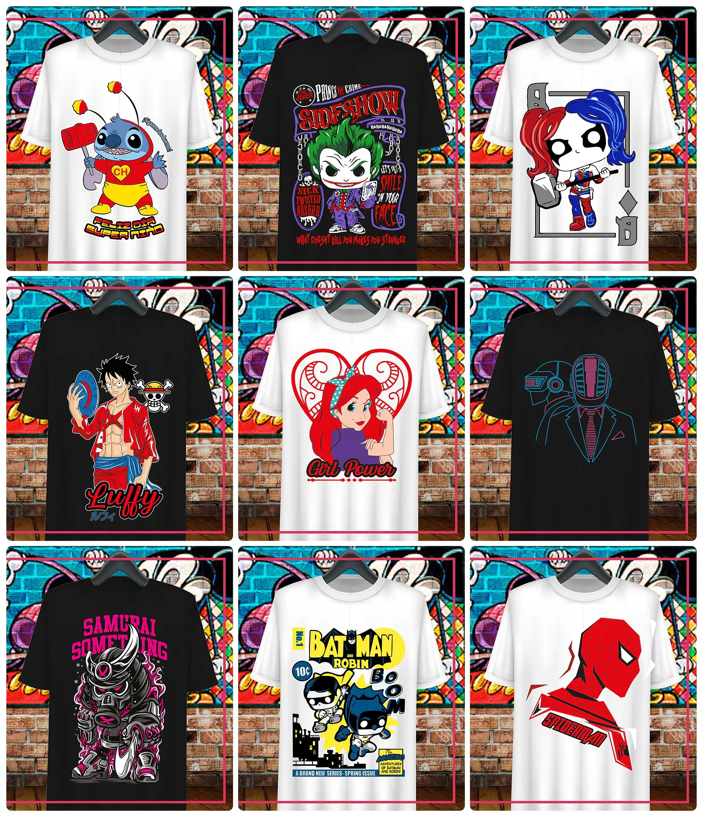 38 Artes para Camisa Personagens Arquivo em Ai 3