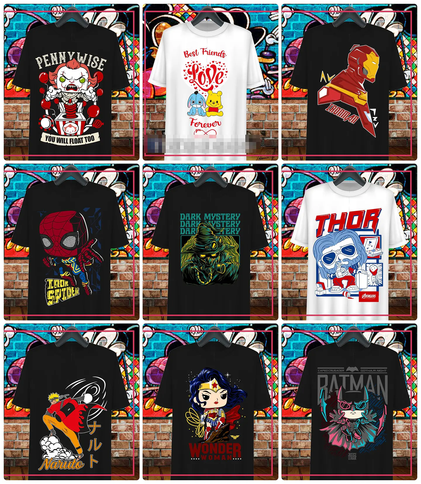 38 Artes para Camisa Personagens Arquivo em Ai 4