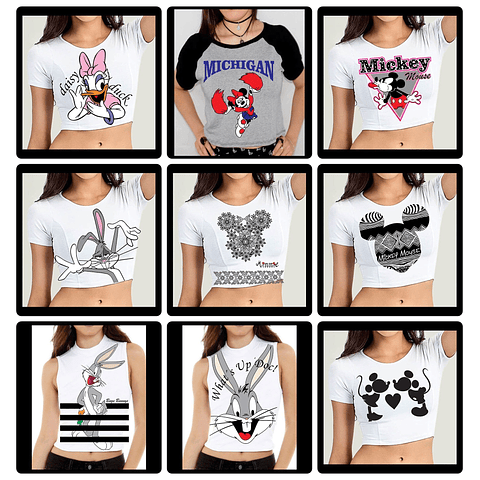 60 Artes para Camisa Personagens Mickey e Minnie Arquivo em Jpg