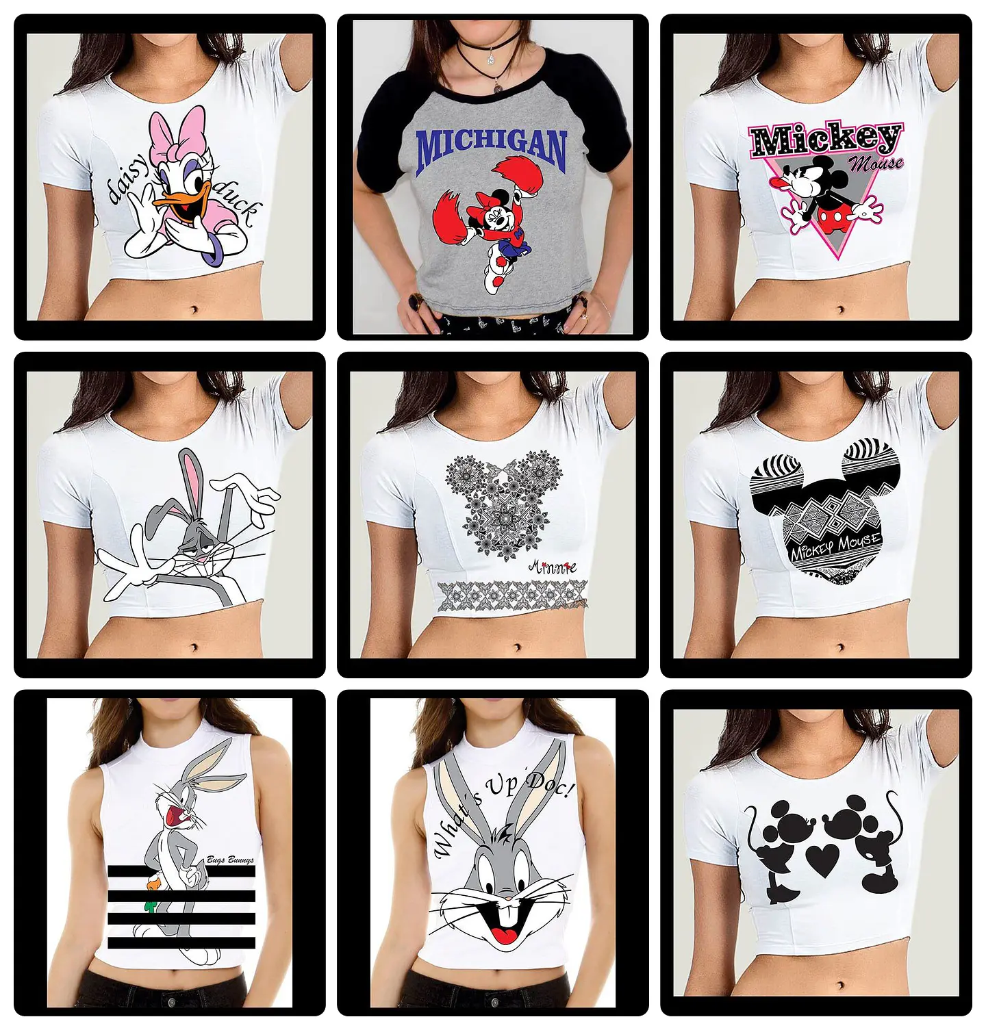 60 Artes para Camisa Personagens Mickey e Minnie Arquivo em Jpg 1
