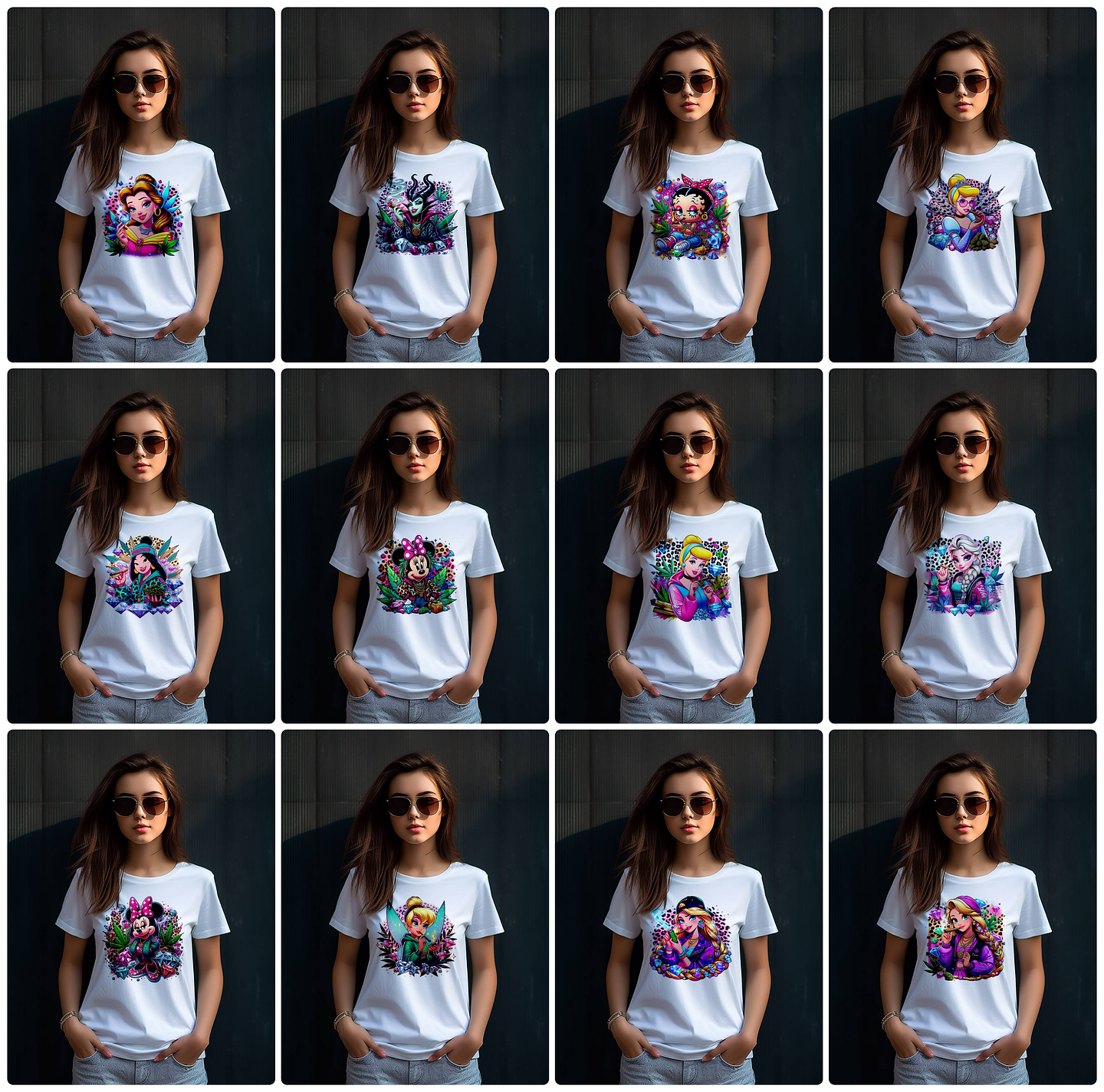 85 Artes para Camisa Personagens Princesas da Disney Arquivo em Png 1