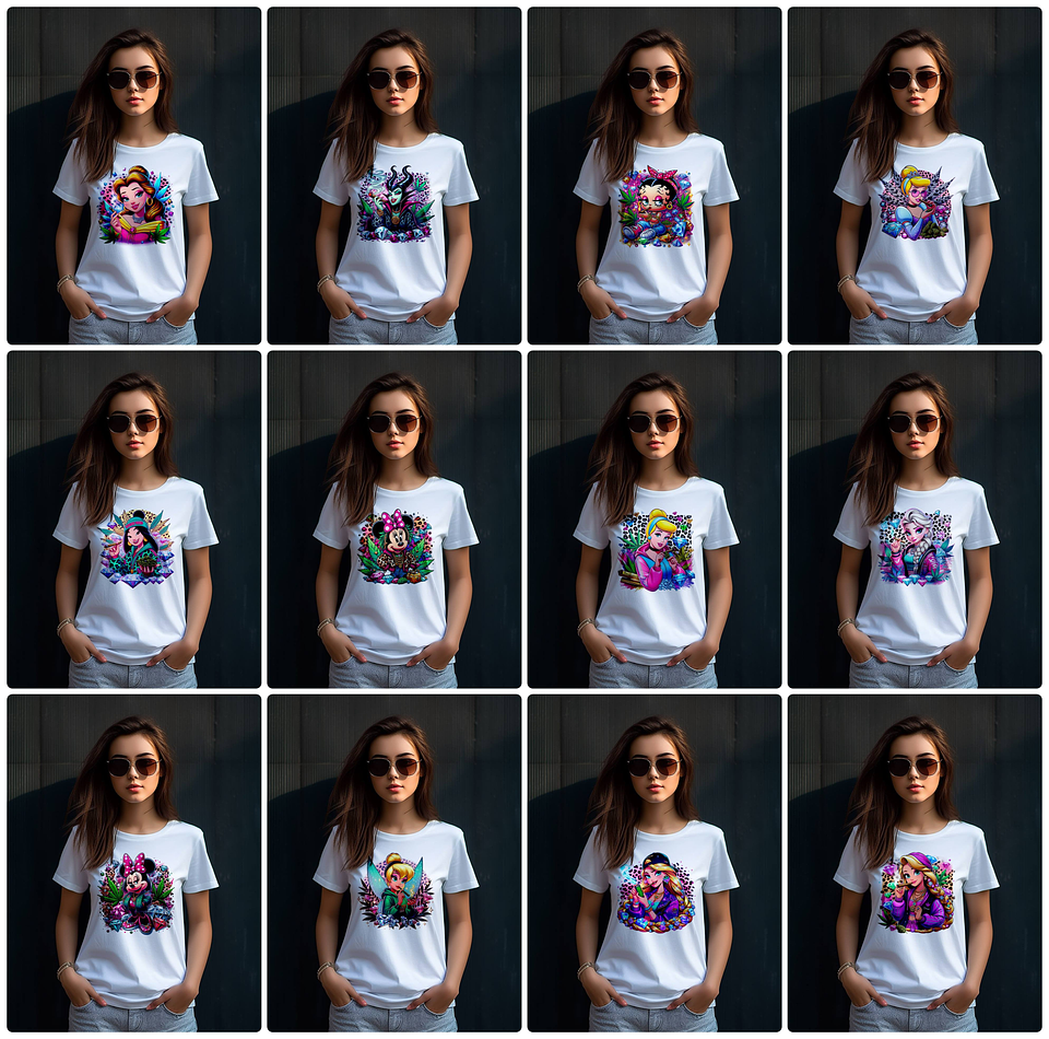 85 Artes para Camisa Personagens Princesas da Disney Arquivo em Png 1