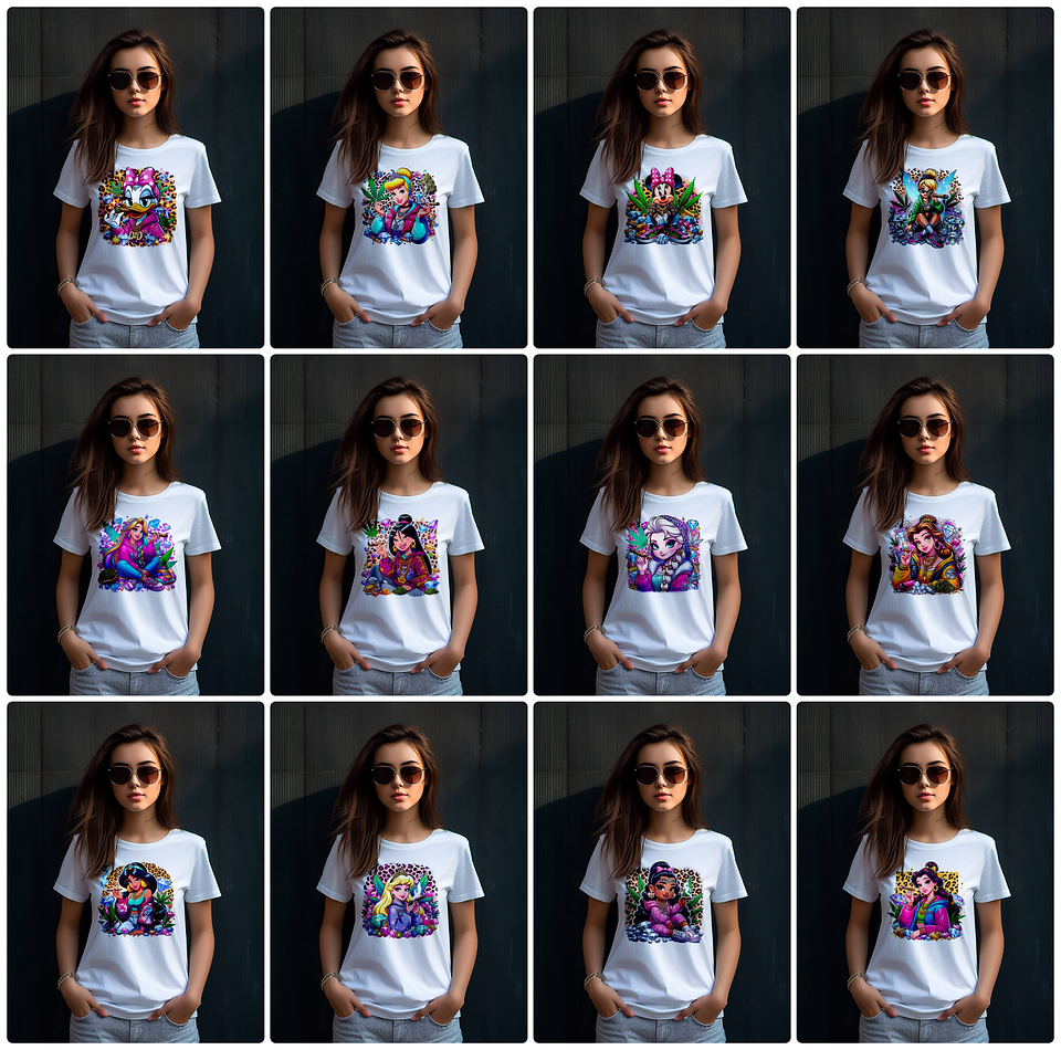 85 Artes para Camisa Personagens Princesas da Disney Arquivo em Png 2