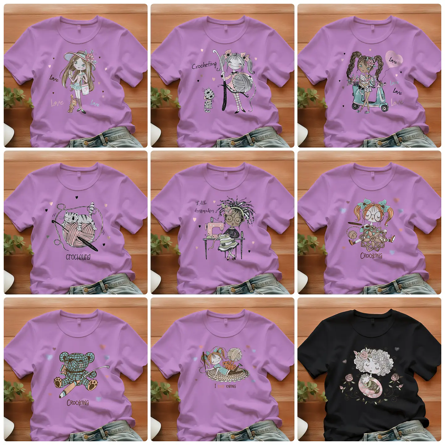 90 Artes para Camisa Meninas Arquivo em Eps 2