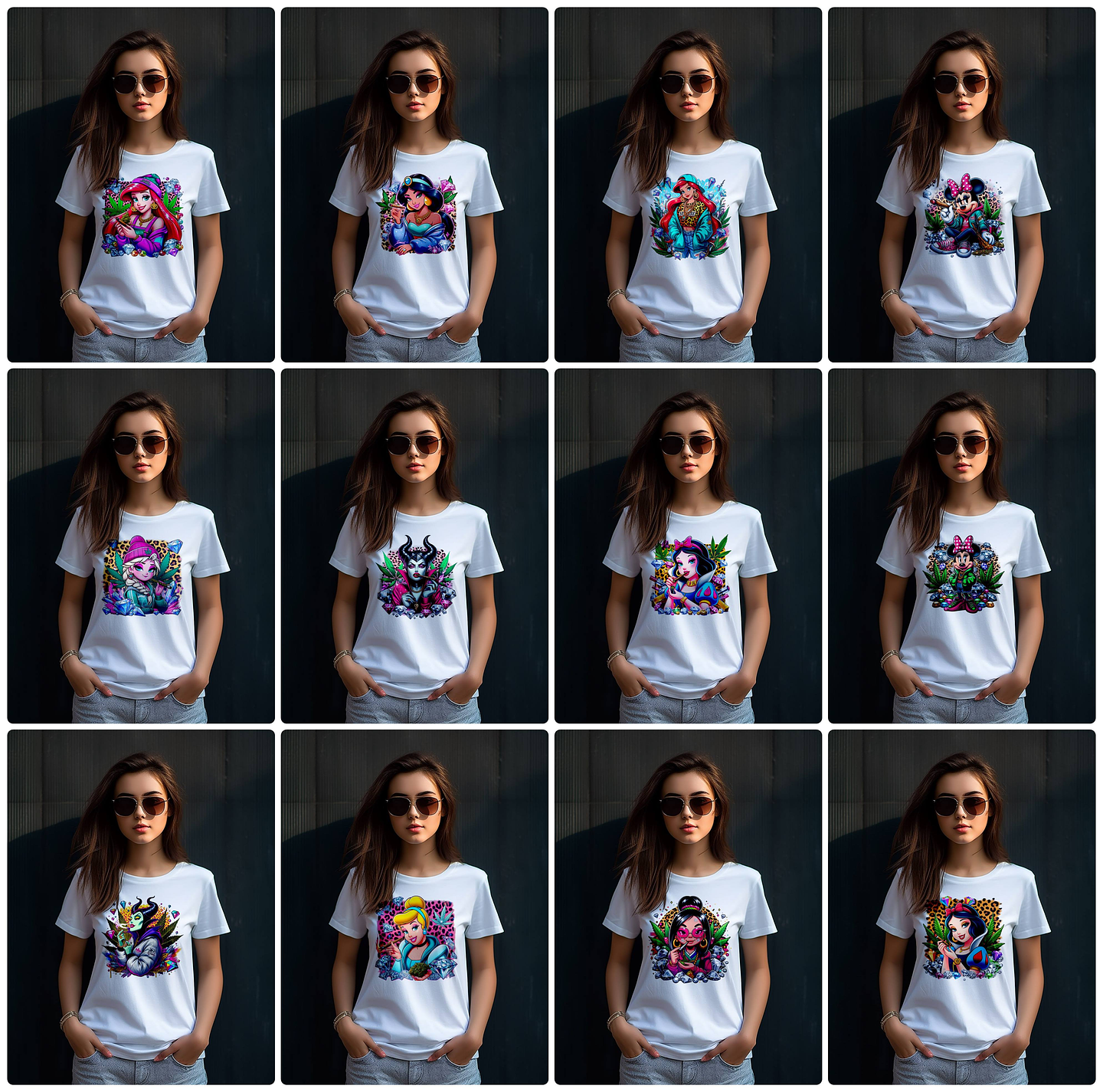 85 Artes para Camisa Personagens Princesas da Disney Arquivo em Png 5