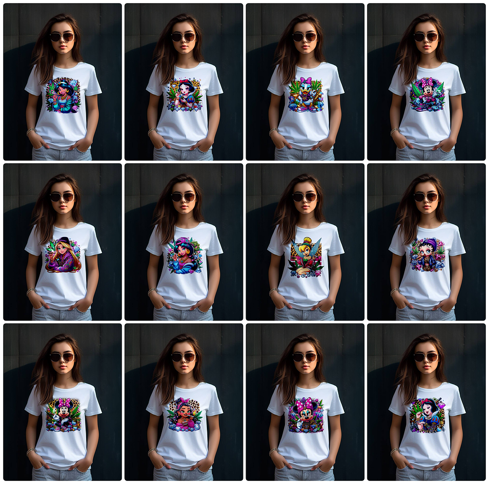 85 Artes para Camisa Personagens Princesas da Disney Arquivo em Png 6