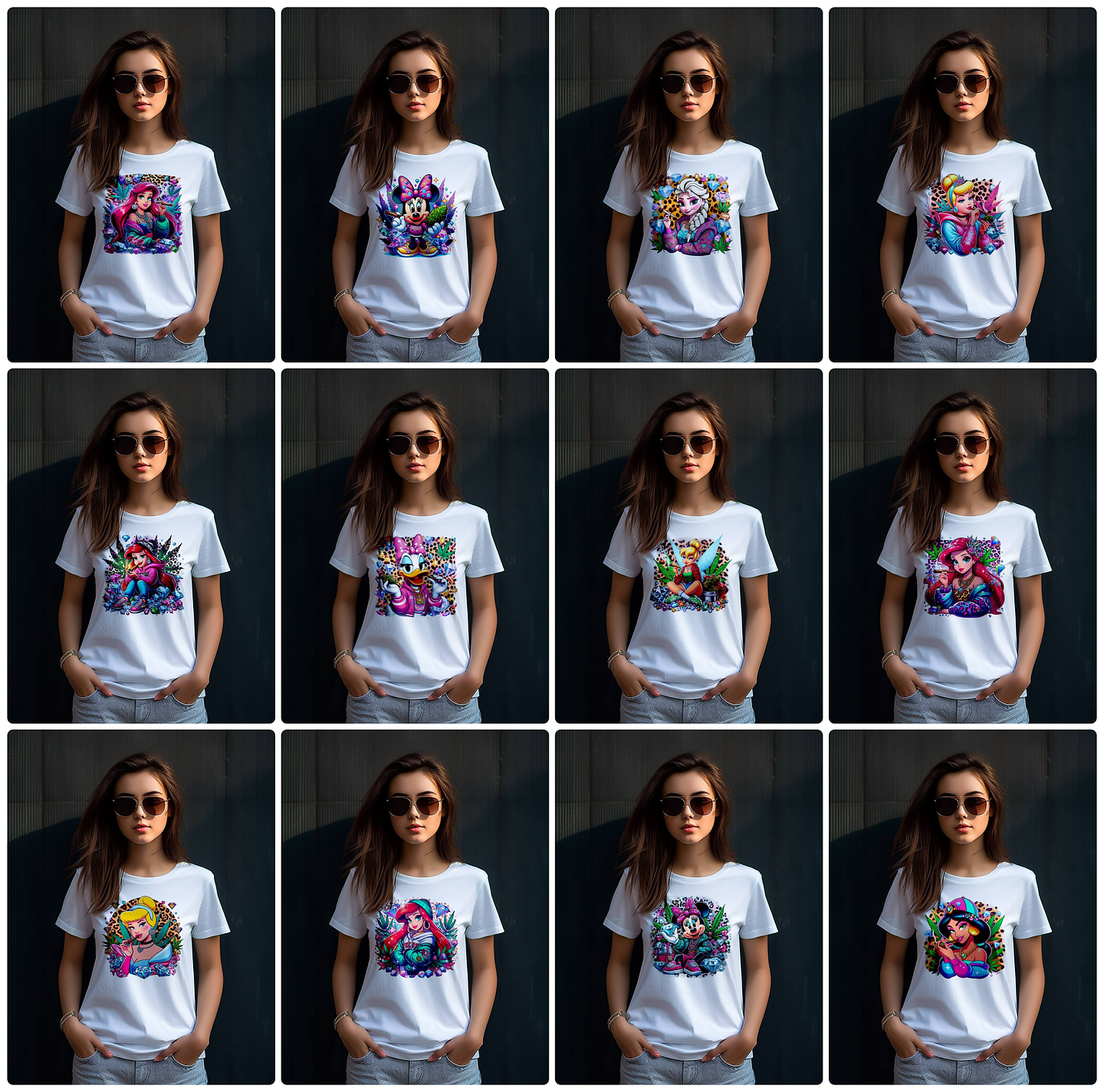 85 Artes para Camisa Personagens Princesas da Disney Arquivo em Png 7