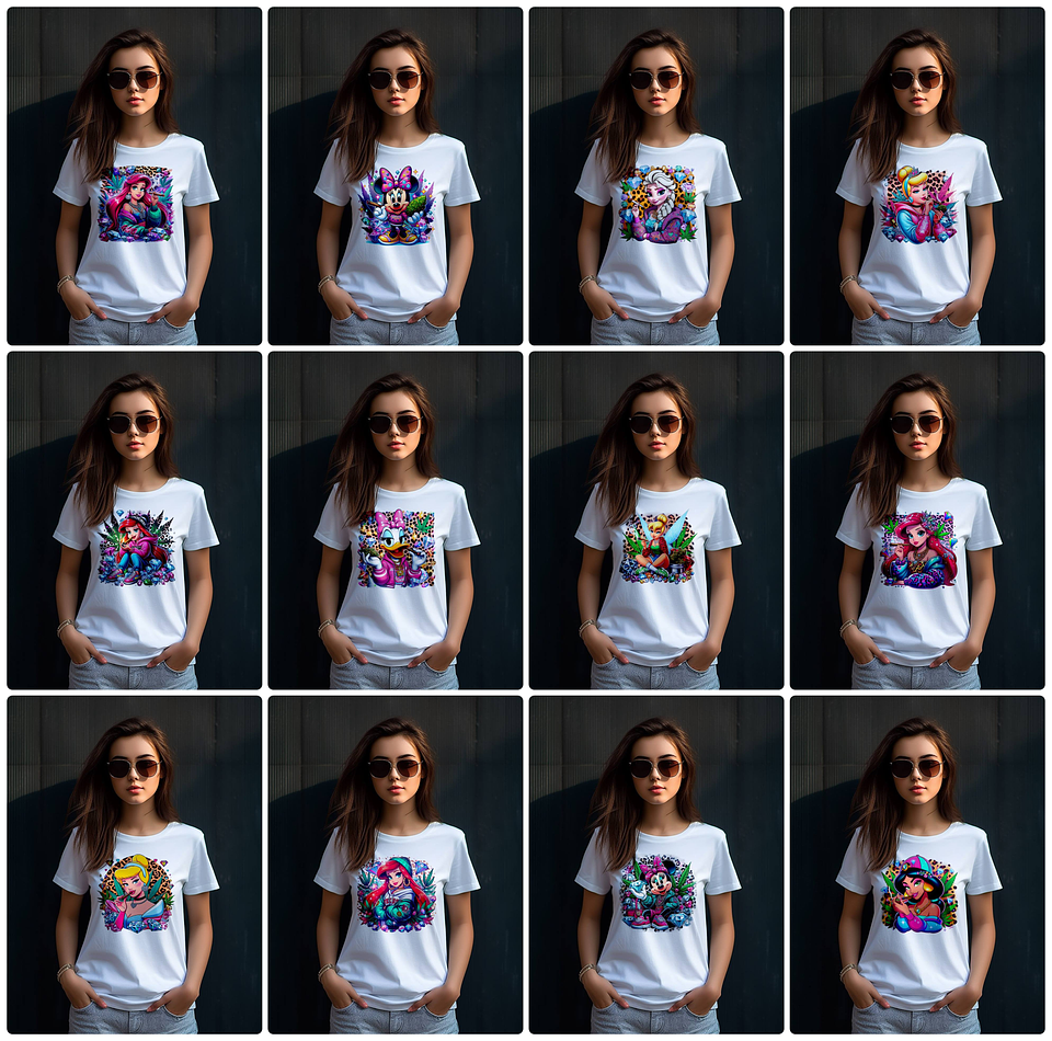 85 Artes para Camisa Personagens Princesas da Disney Arquivo em Png 7