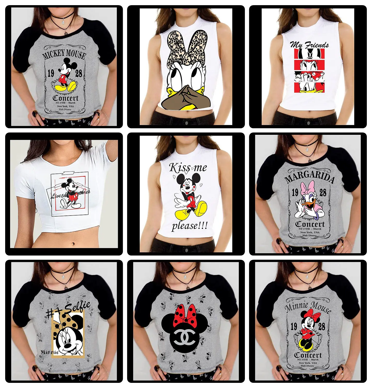 60 Artes para Camisa Personagens Mickey e Minnie Arquivo em Jpg 6