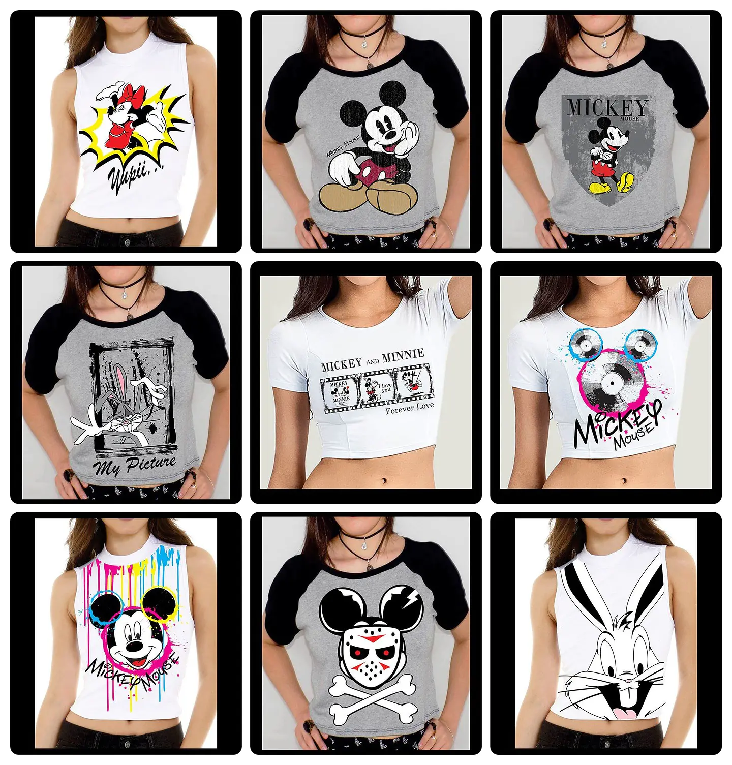 60 Artes para Camisa Personagens Mickey e Minnie Arquivo em Jpg 7