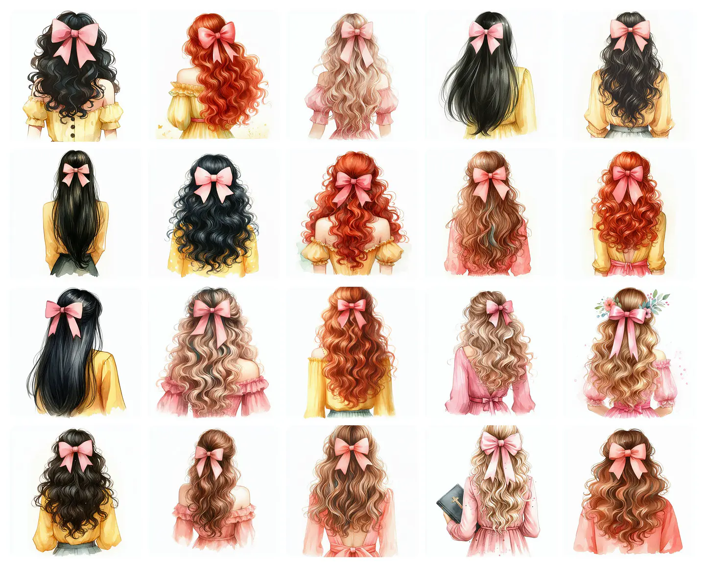 Kit Digital Mulher de Costas em Png  1