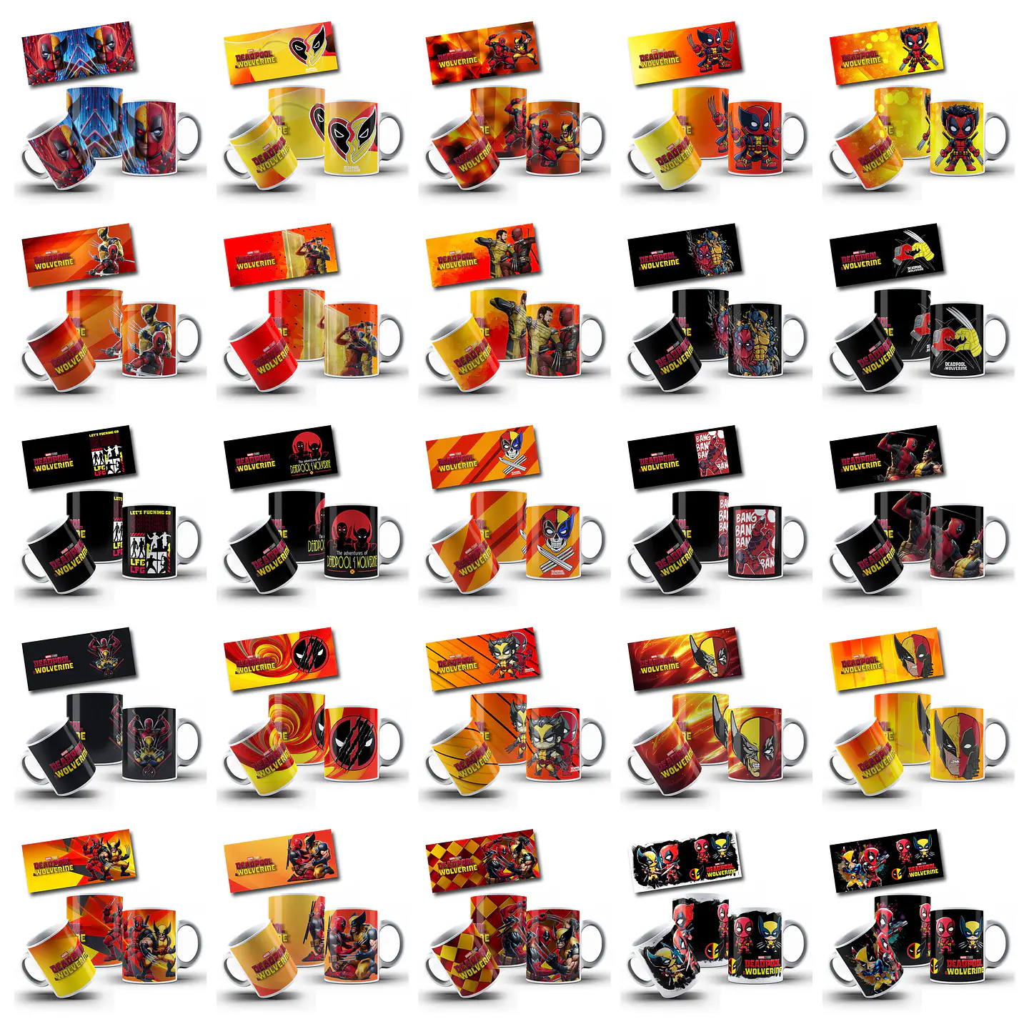 123 Artes para Camisa e Caneca Deadpool e Wolverine Arquivo em Jpg 11