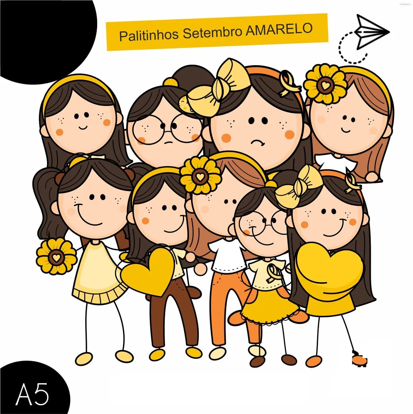 Kit Digital Super Combo Setembro amarelo em Png  2