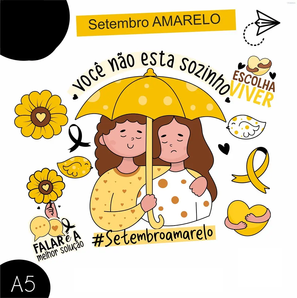 Kit Digital Super Combo Setembro amarelo em Png  3