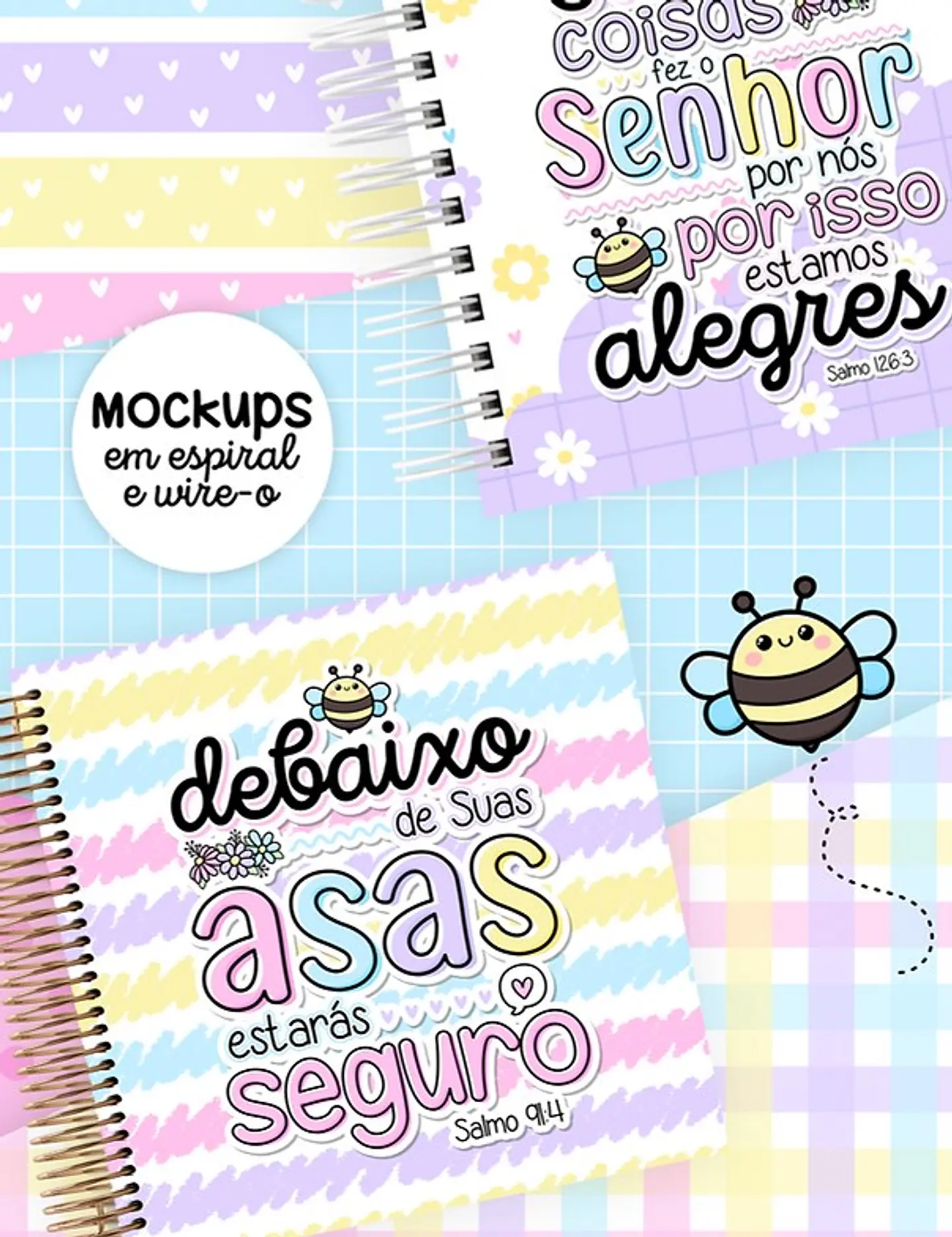 Kit Digital Versiculos Fofinhos Versão 5 em Png 4