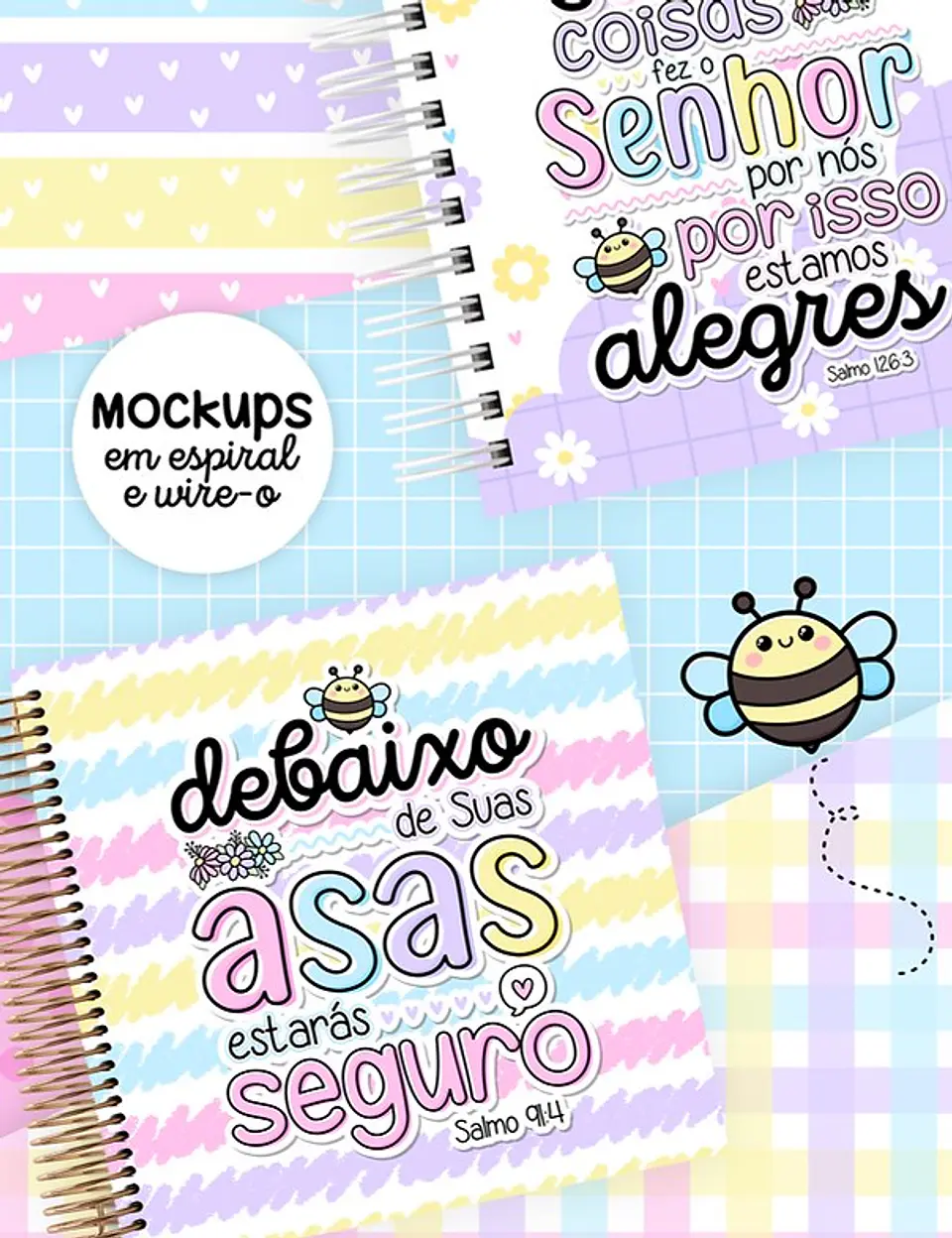 Kit Digital Versiculos Fofinhos Versão 5 em Png 4