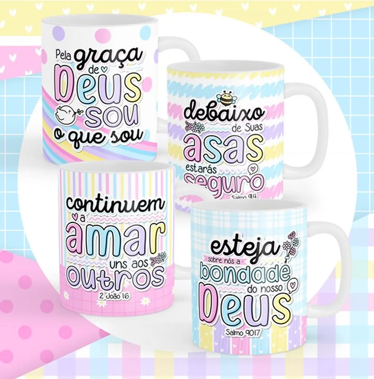 Kit Digital Versiculos Fofinhos Versão 5 em Png 7