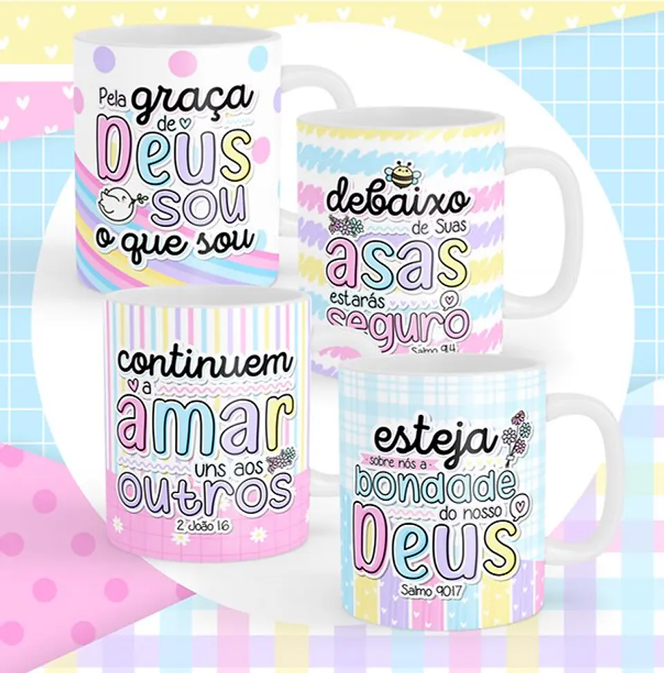 Kit Digital Versiculos Fofinhos Versão 5 em Png 7