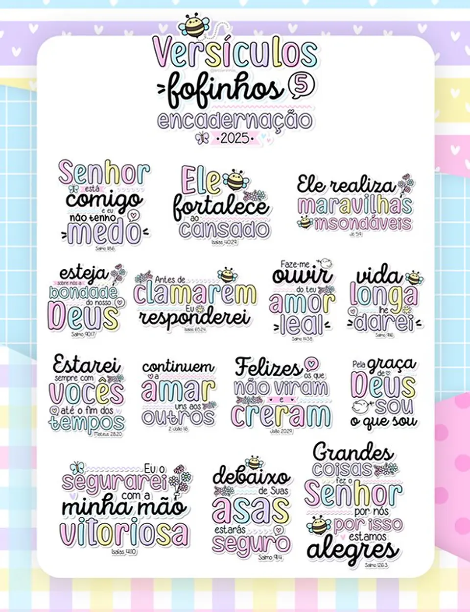 Kit Digital Versiculos Fofinhos Versão 5 em Png 10