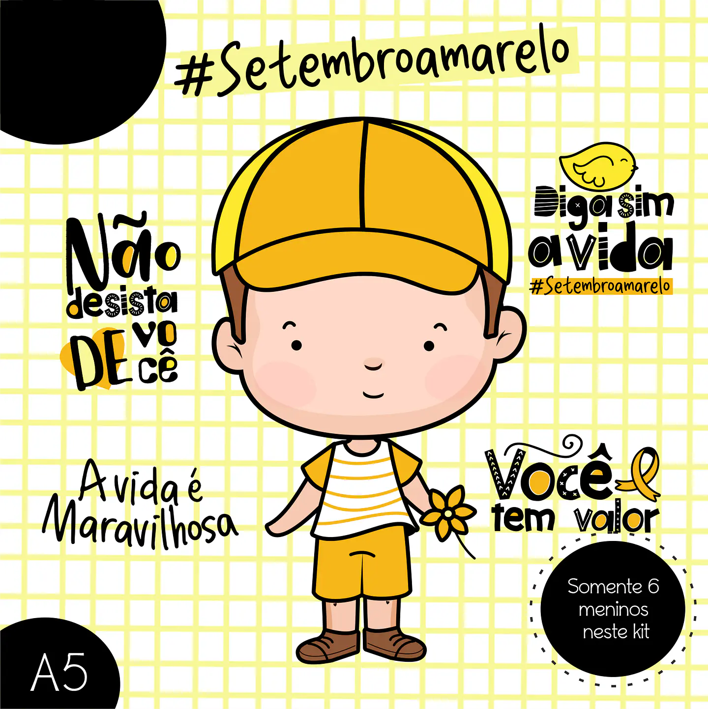 Kit Digital Super Combo Setembro amarelo em Png  10