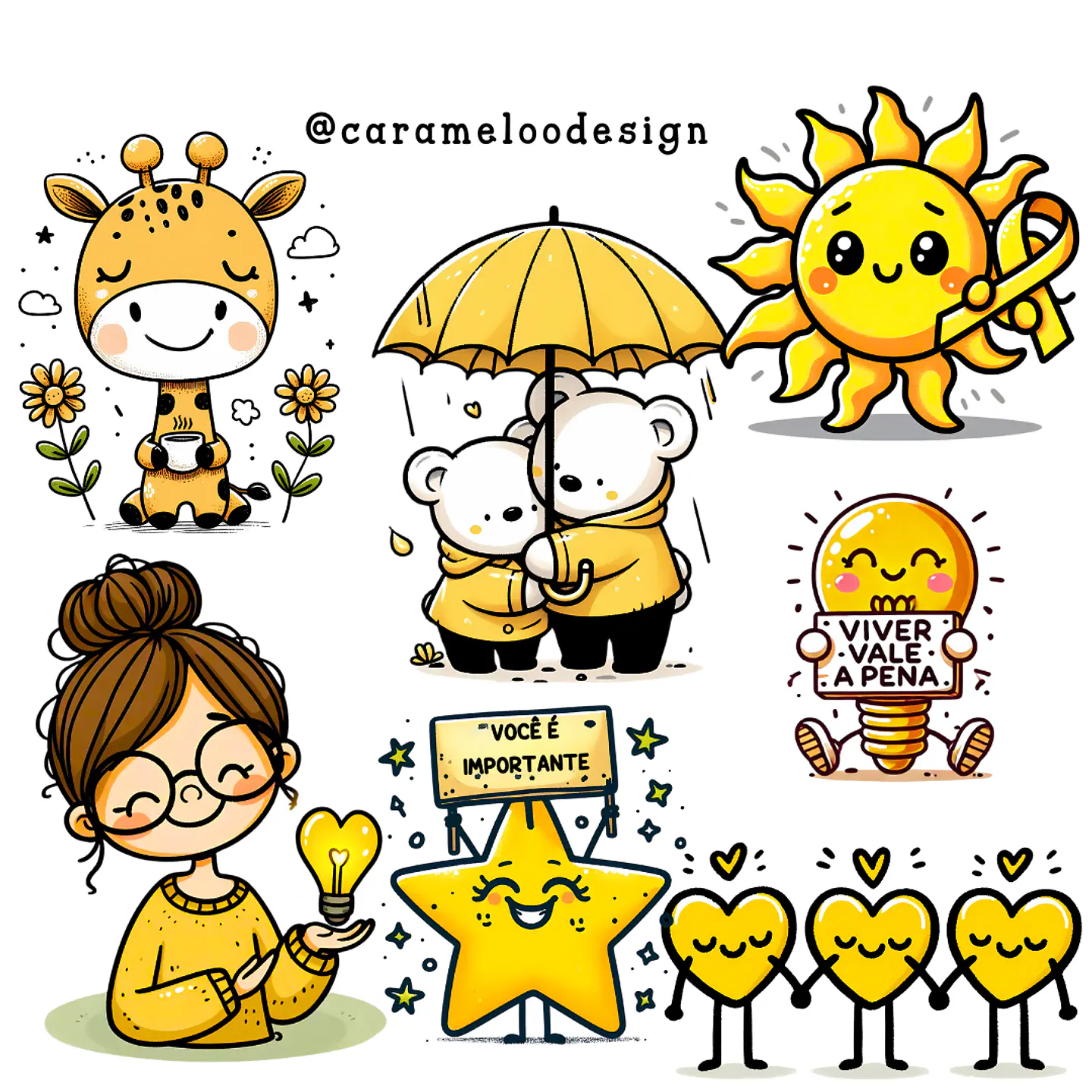 Kit Digital Super Combo Setembro amarelo em Png  12