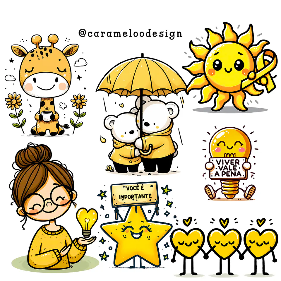 Kit Digital Super Combo Setembro amarelo em Png  12