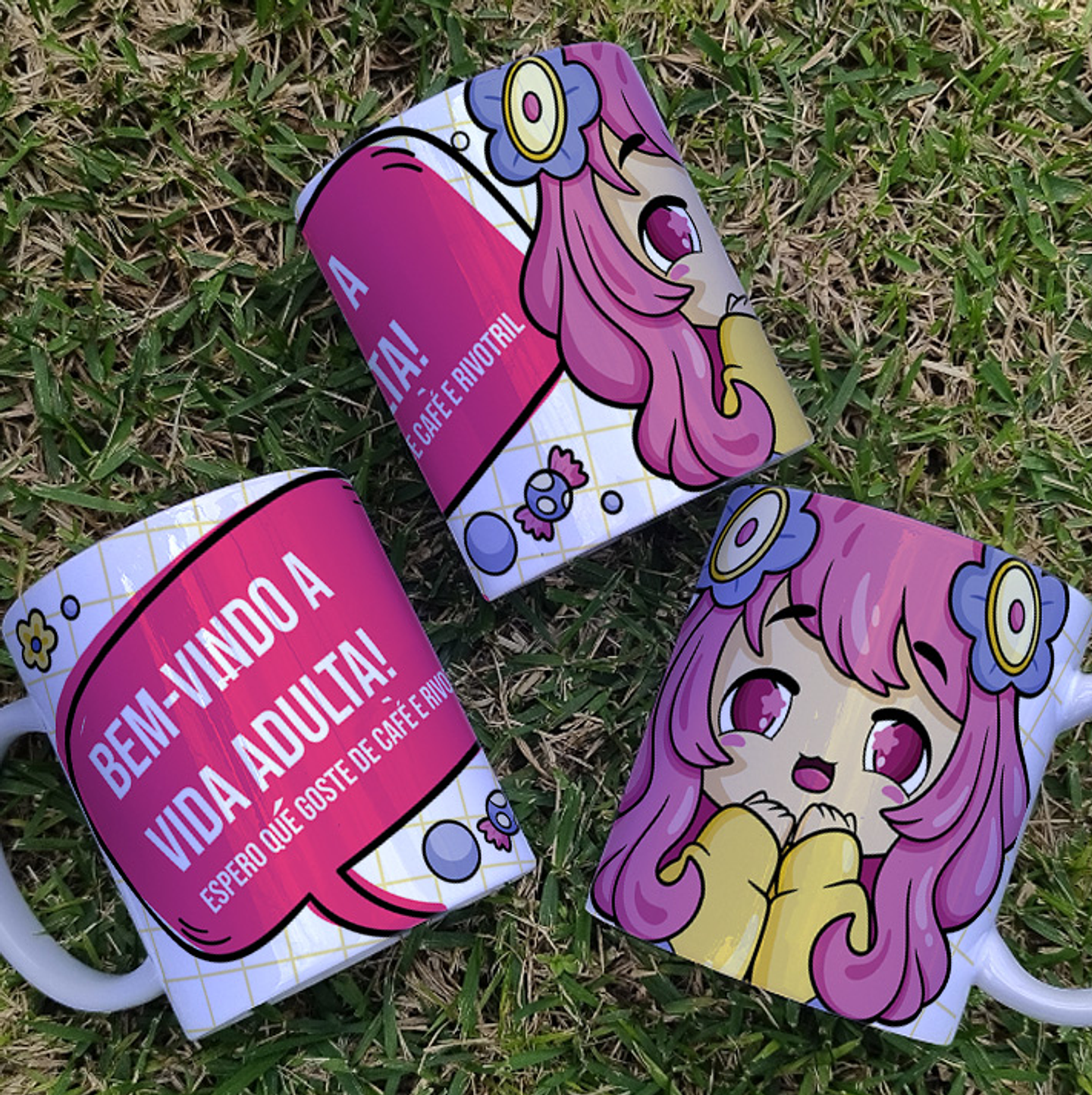 5 Artes para Canecas Kawaii Frases Sarcásticas Arquivo Editável  1