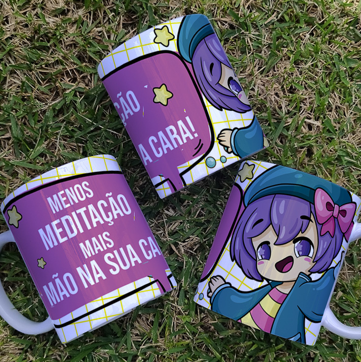 5 Artes para Canecas Kawaii Frases Sarcásticas Arquivo Editável  4