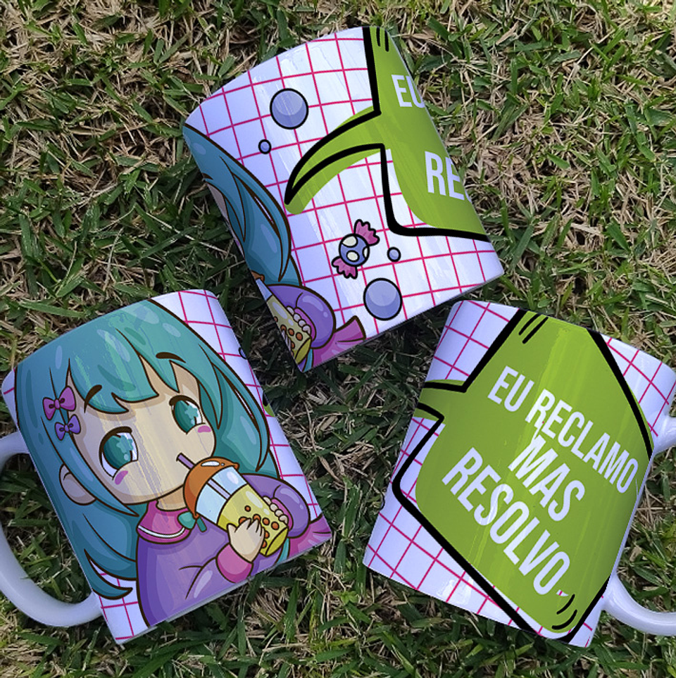 5 Artes para Canecas Kawaii Frases Sarcásticas Arquivo Editável  5