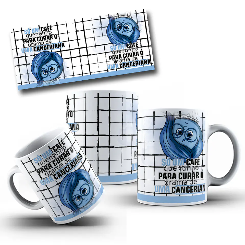 12 Artes para Canecas Divertidamente Com Café e sem Café Arquivo Editável  1