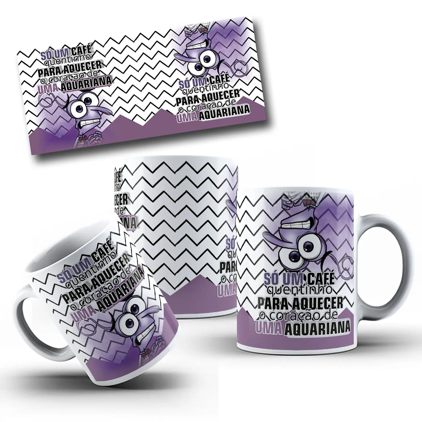 12 Artes para Canecas Divertidamente Com Café e sem Café Arquivo Editável  3