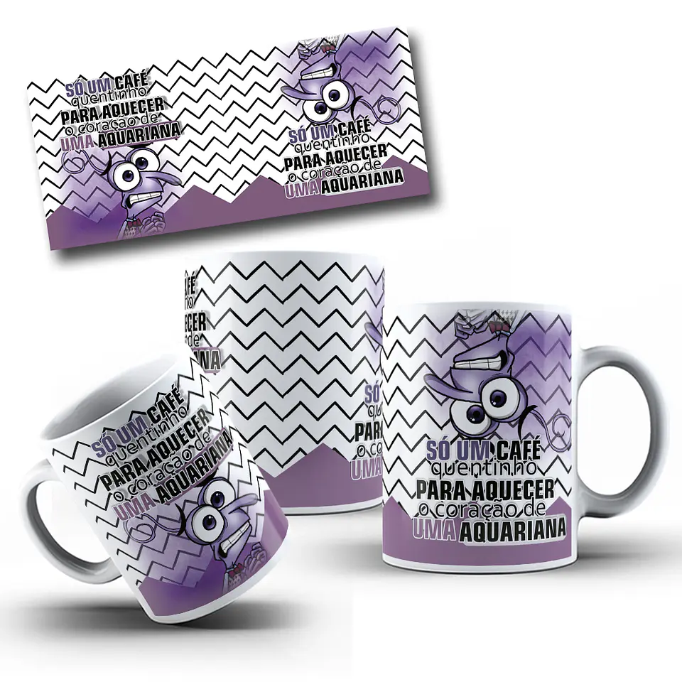 12 Artes para Canecas Divertidamente Com Café e sem Café Arquivo Editável  3