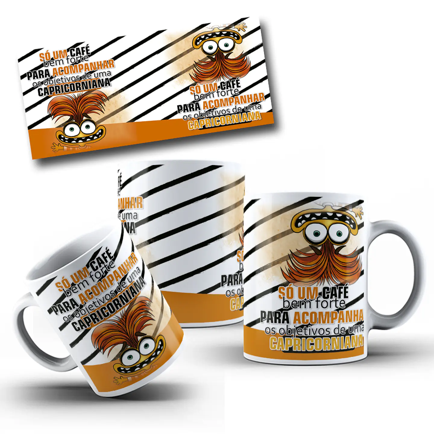 12 Artes para Canecas Divertidamente Com Café e sem Café Arquivo Editável  10