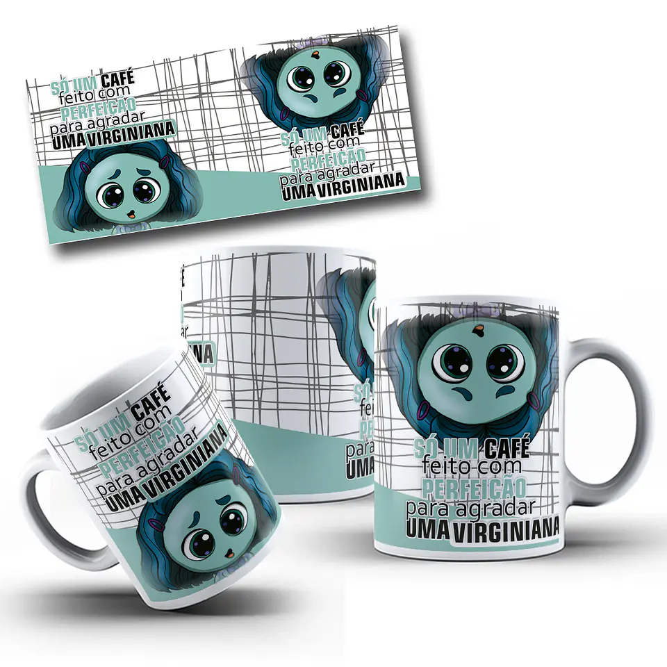 12 Artes para Canecas Divertidamente Com Café e sem Café Arquivo Editável  11