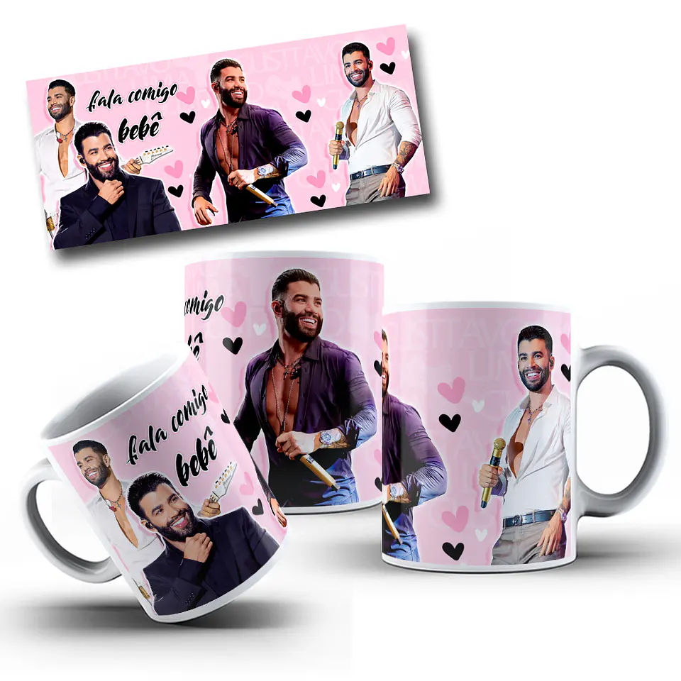 Arte Caneca Fala Comigo bebê Gustavo Lima Arquivo em Jpg  1