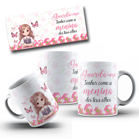 Arte Caneca Guarde me senhor como a menina dos teus Olhos Arquivo em Jpg 