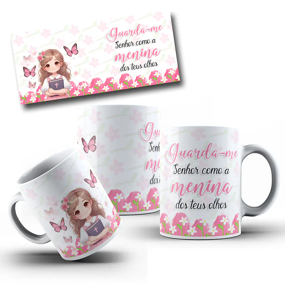 Arte Caneca Guarde me senhor como a menina dos teus Olhos Arquivo em Jpg  1