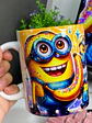 Arte Caneca Minions Gliter Arquivo em Jpg  - Thumbnail 1