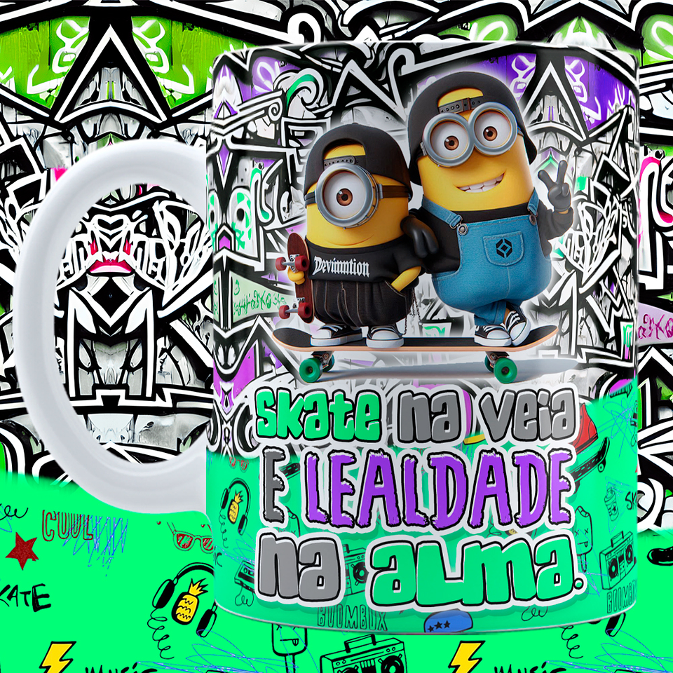 6 Artes para Caneca Amigos Minions Arquivo em Jpg 2