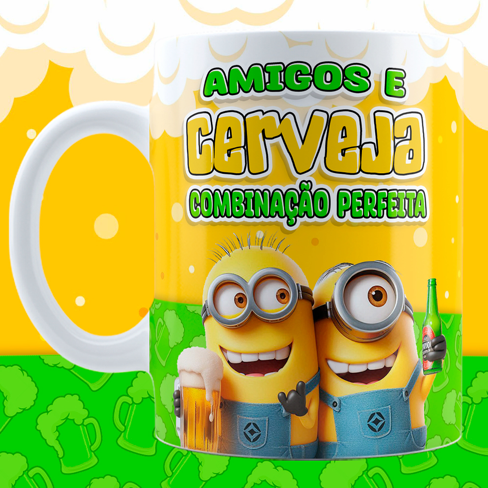6 Artes para Caneca Amigos Minions Arquivo em Jpg 3