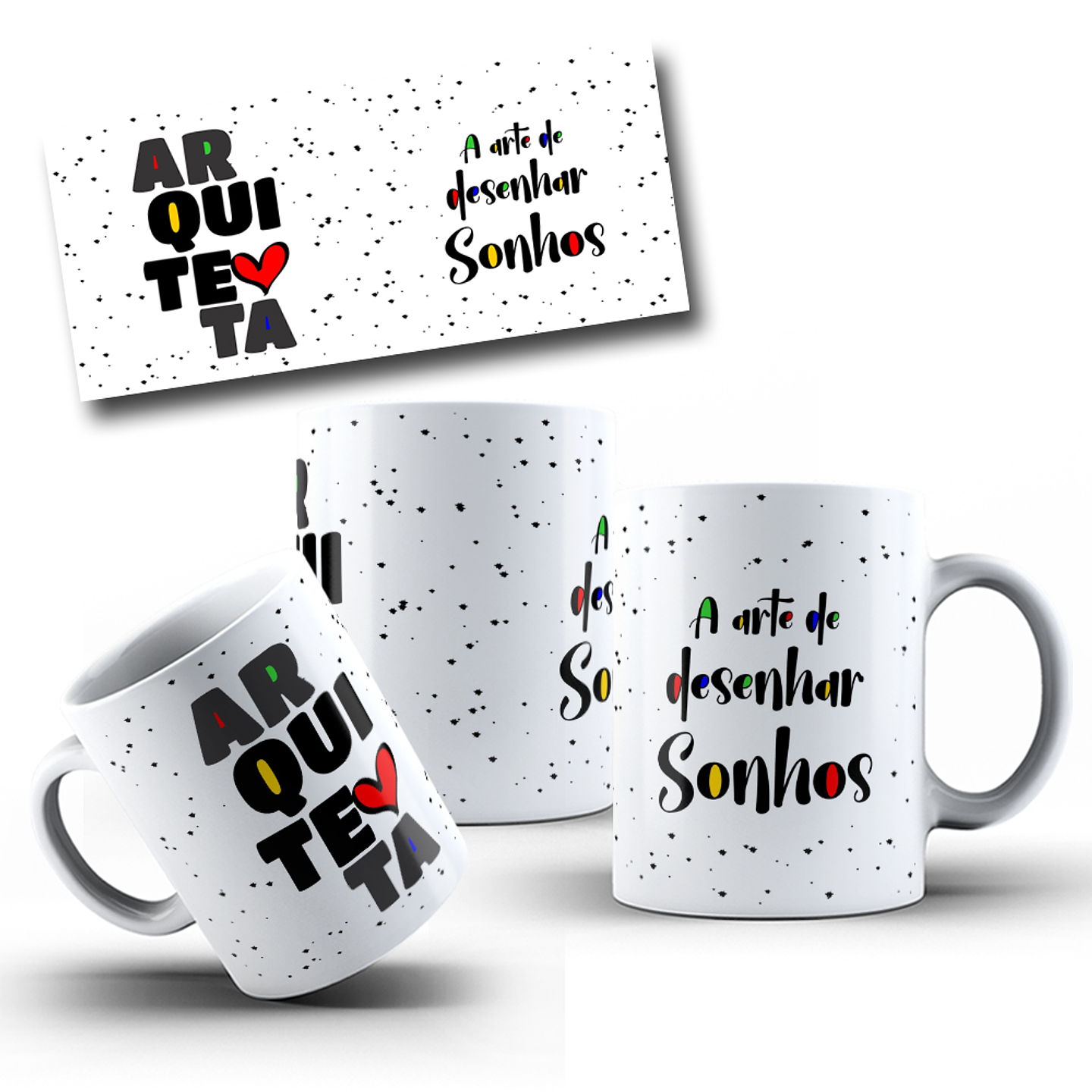 10 Artes para Caneca Profissões Arquivo Editável 1