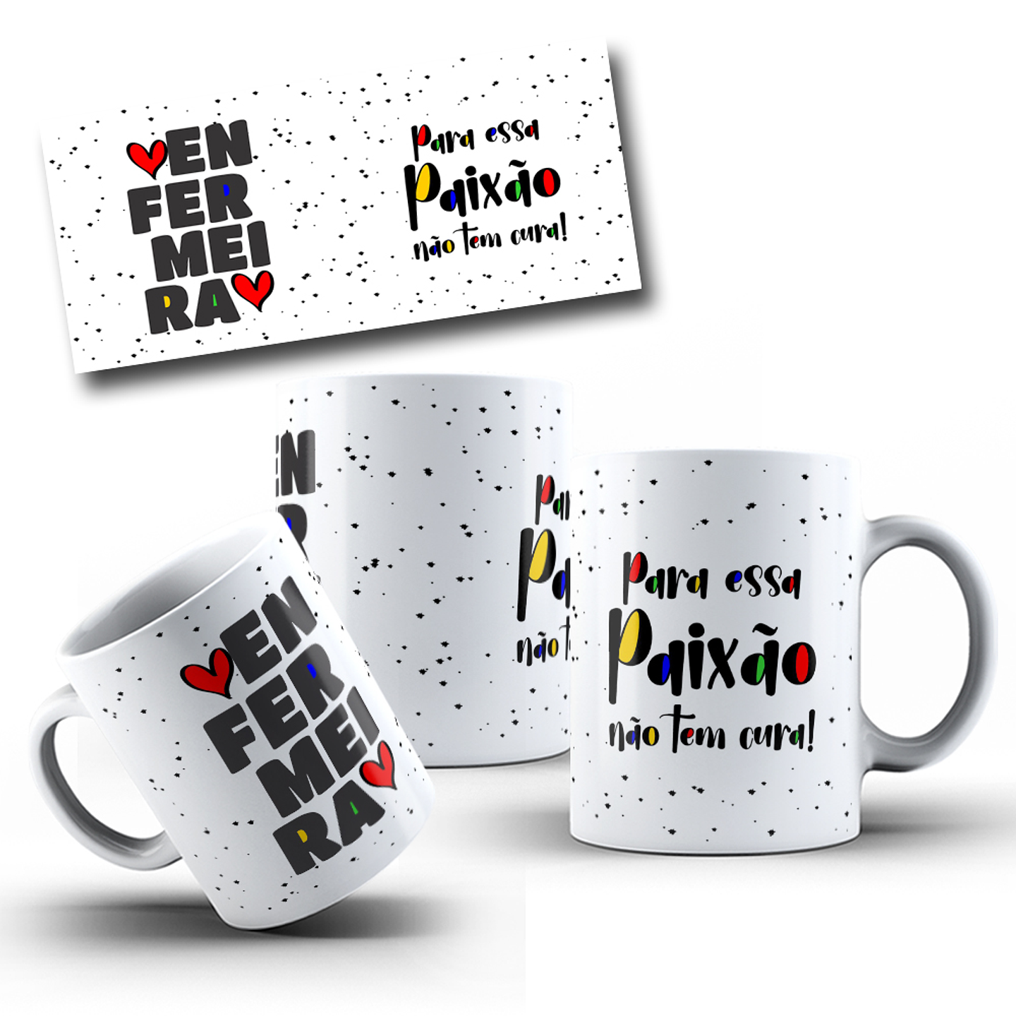 10 Artes para Caneca Profissões Arquivo Editável 2