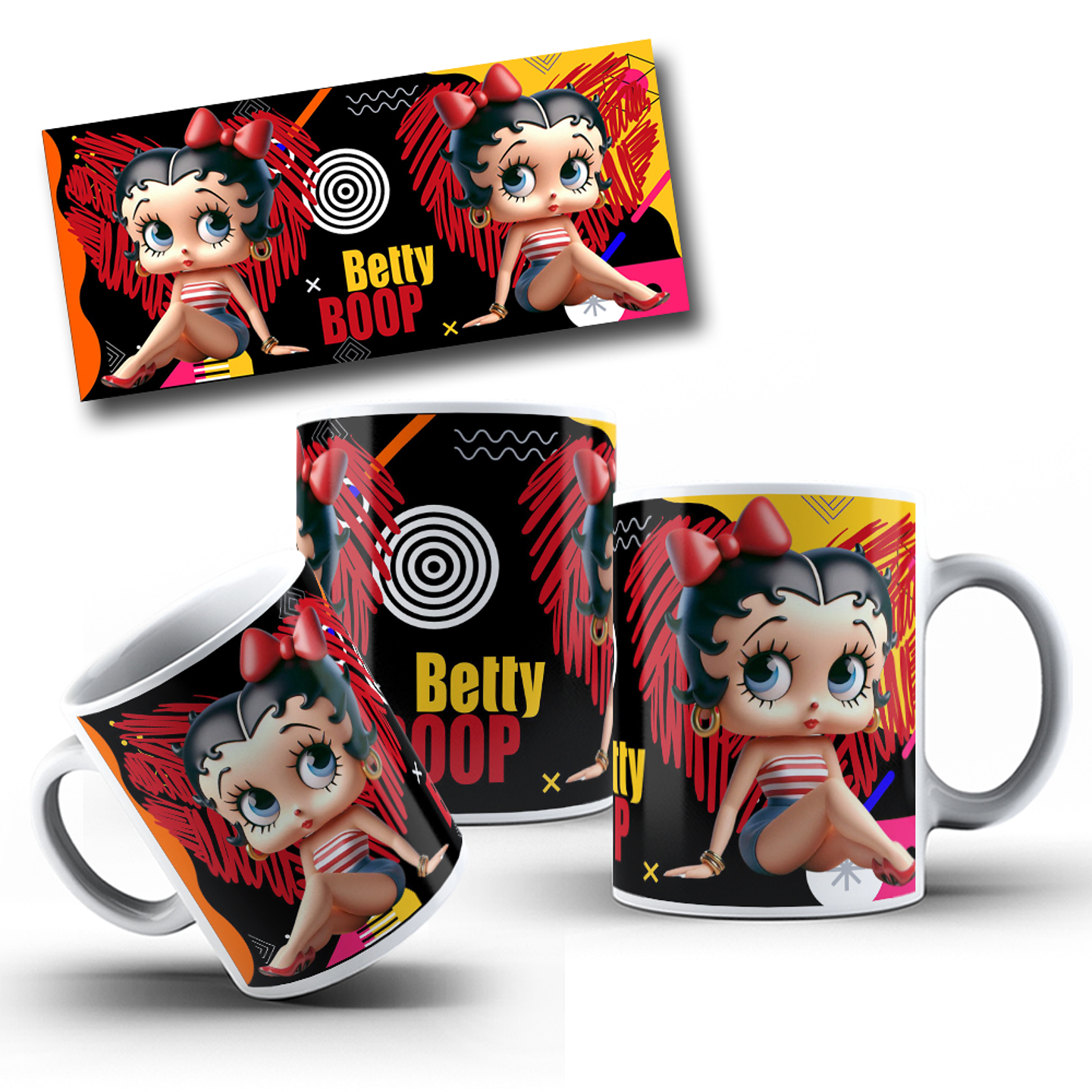 6 Artes para Caneca Betty Boop Arquivo Editável  5