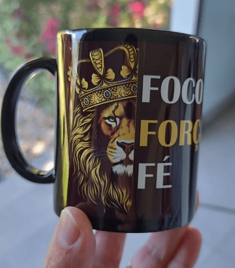 12 Artes para Caneca Jesus Leão de Judá 2.0 Arquivo Editável 