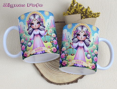 12 Artes para Caneca Signos Fofos Arquivo em Jpg