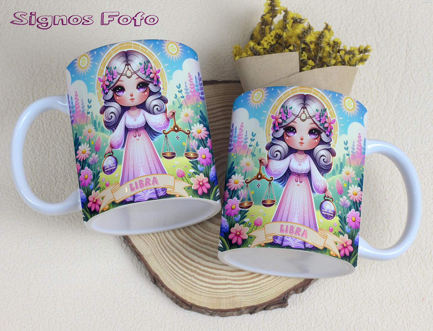 12 Artes para Caneca Signos Fofos Arquivo em Jpg 1