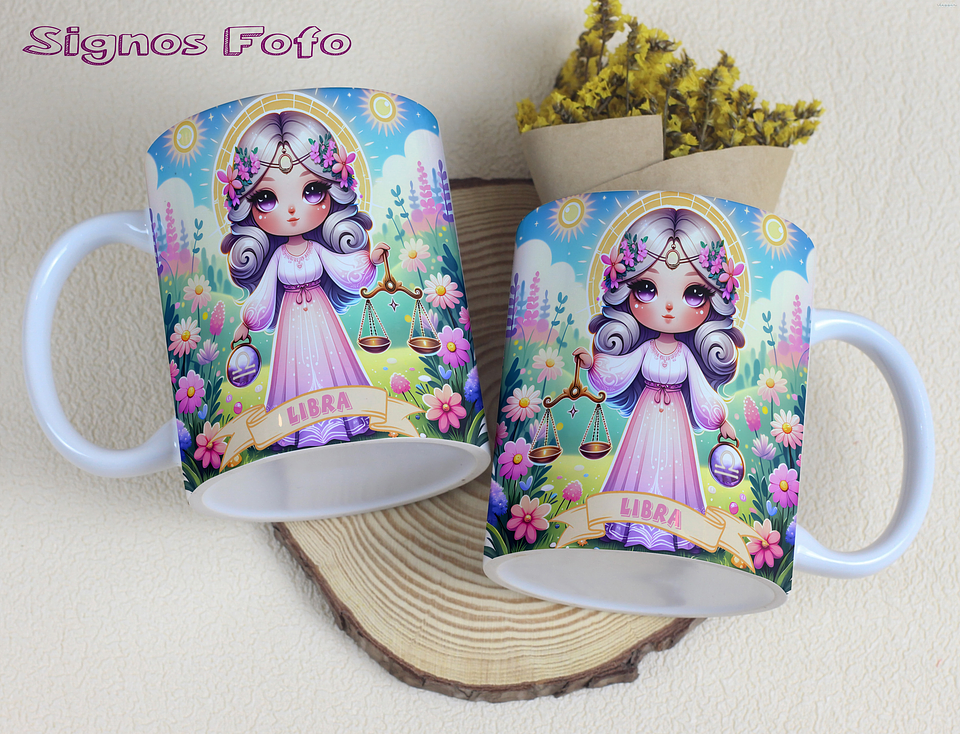 12 Artes para Caneca Signos Fofos Arquivo em Jpg 1